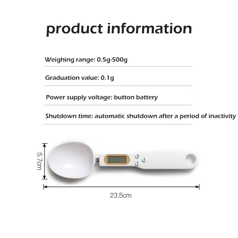 Digitalna mjerna žlica 500g/0,1g prijenosna LCD digitalna elektronička žlica elektronička s vagom alat visoke preciznosti za pečenje