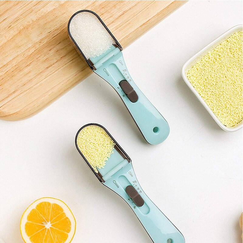 2 komada kuhinjskih podesivih mjernih žlica Žlica za šećer Mjerna posuda za kolače za pečenje brašna Kuhinjska mjerna žlica za pečenje Alat za kuhanje