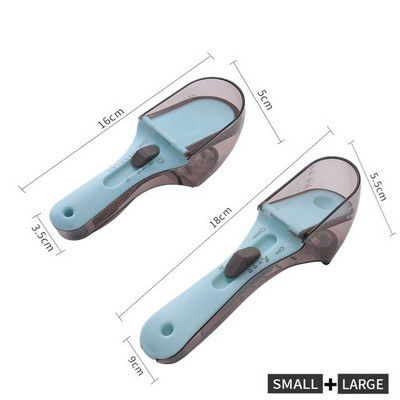 BOZZH podesive mjerne žlice sa vagom Plastične mjerne lopatice Šalice za pribor za pečenje Kuhinjski mjerni alati