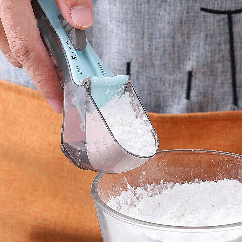 BOZZH podesive mjerne žlice sa vagom Plastične mjerne lopatice Šalice za pribor za pečenje Kuhinjski mjerni alati