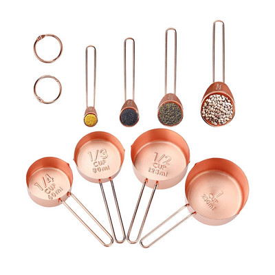 Set mjernih žlica i šalica od nehrđajućeg čelika Čaj za pečenje Žlica za kavu Brašno Alat za mjerenje tekućine Kuhinjski pribor