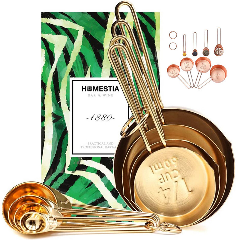 Set mjernih žlica i šalica od nehrđajućeg čelika Čaj za pečenje Žlica za kavu Brašno Alat za mjerenje tekućine Kuhinjski pribor