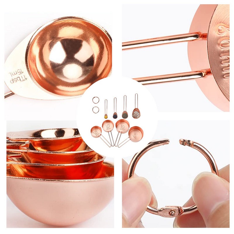 Set mjernih žlica i šalica od nehrđajućeg čelika Čaj za pečenje Žlica za kavu Brašno Alat za mjerenje tekućine Kuhinjski pribor