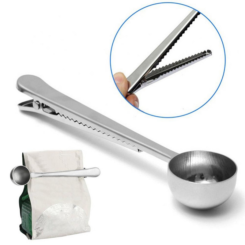 Izdržljiva kuhinjska mjerna žlica za kavu, kopča za zatvaranje vrećice, žlica, mjerna žlica, lopatica za pečenje, čaj, kava, alat