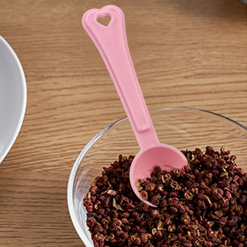 Set mjernih žlica od 5 komada, plastična mjerna žlica za gnijezdo Izvrsna za kuhanje i pečenje, ružičasta