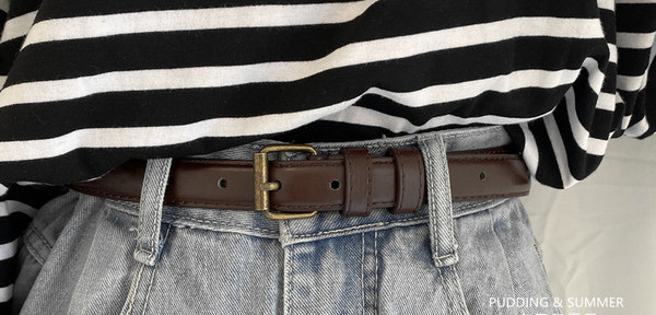 Ženski casual remen s metalnom kopčom