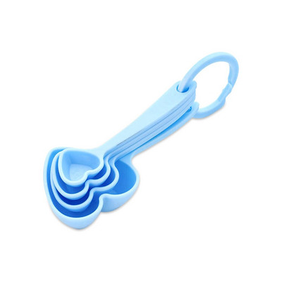 4 kom/set preslatka mjerna žlica u obliku srca Lopatica za čaj Plastična žlica za začine Kuhinjski pribor Pribor za pečenje