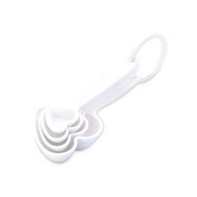 4 kom/set preslatka mjerna žlica u obliku srca Lopatica za čaj Plastična žlica za začine Kuhinjski pribor Pribor za pečenje