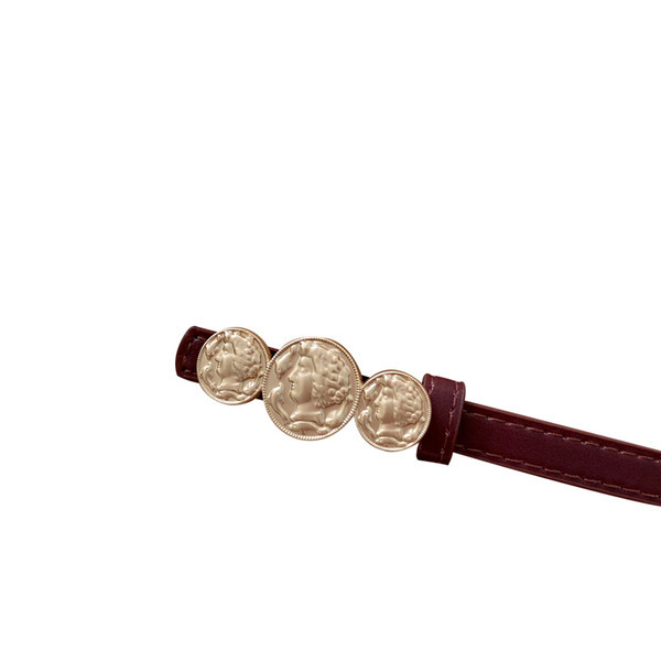 Ženski moderan remen od eko kože sa metalnim elementom