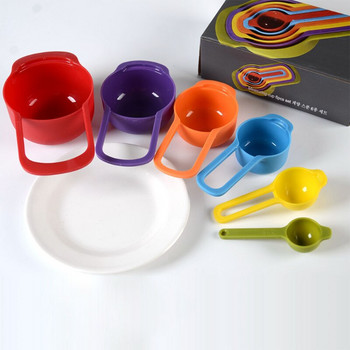 Σετ Gadget Κουζίνας Χρώμα Πλαστικό Μεζούρα Καφέ Καρύκευμα με Ζυγαριά 6 τεμαχίων Μεζούρα Κουτάλι Μεζούρα Εργαλεία ψησίματος