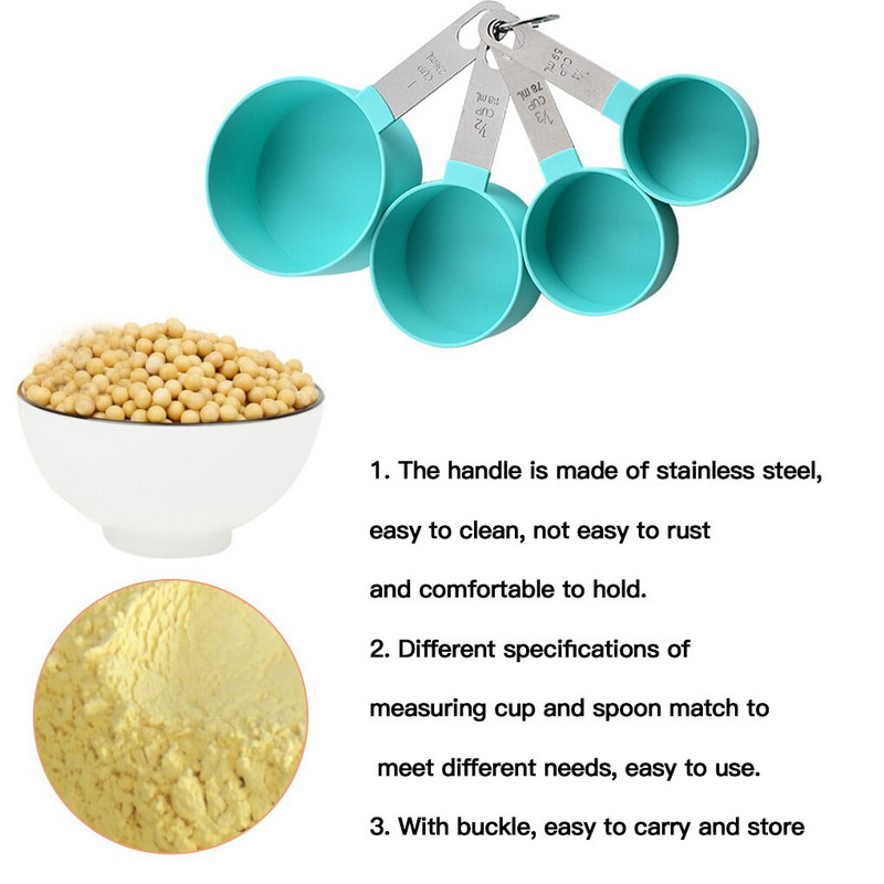 8 kom/set Kuhinjske mjerne žličice Žličica za kavu Žličica za šećer Mjerne čaše za kolače za pečenje brašna Kuhinjski alati za pečenje