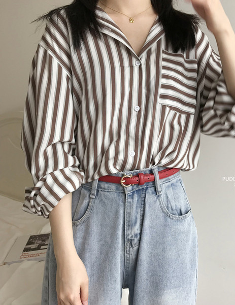 Ženski tanki remen sa okruglom kopčom u više boja