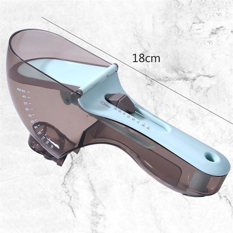 2 praktične mjerne čaše Podesive mjerne žlice Višenamjenske mjerne čaše za kuhanje krutog praha i tekućine