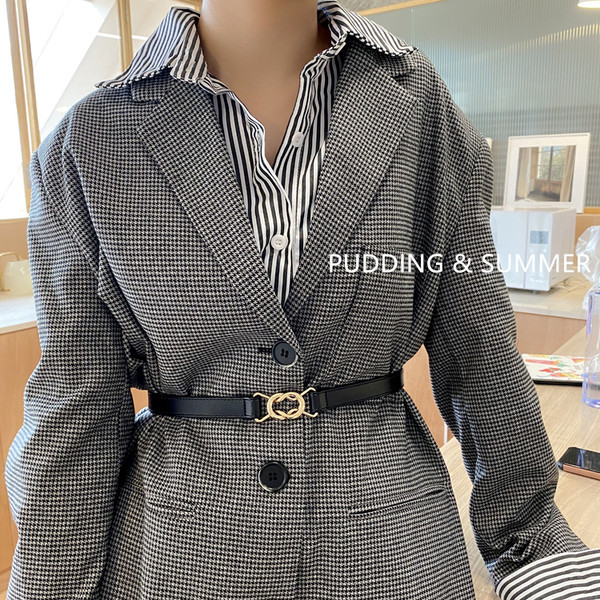 Ženski remen oko struka od eko kože sa metalnom kopčom