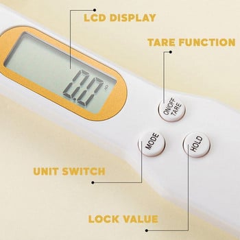 500g/0,1g Φορητή ψηφιακή ζυγαριά κουζίνας LCD Κουτάλι μέτρησης γραμμάριο Ηλεκτρονικό κουτάλι Βάρος Volumn Food Scale Dropshipping