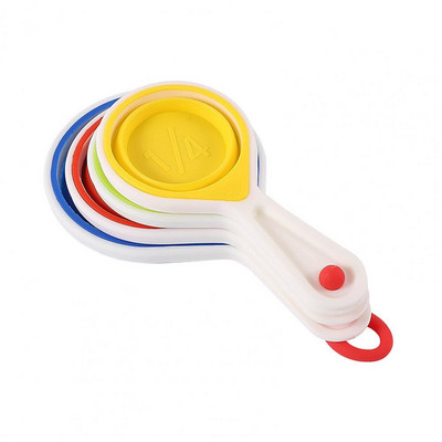 Prijenosni set mjernih žlica od 4 komada, praktičan i dobar prihvat Lagana sklopiva mjerna žlica Lako skladištenje Pribor za pečenje