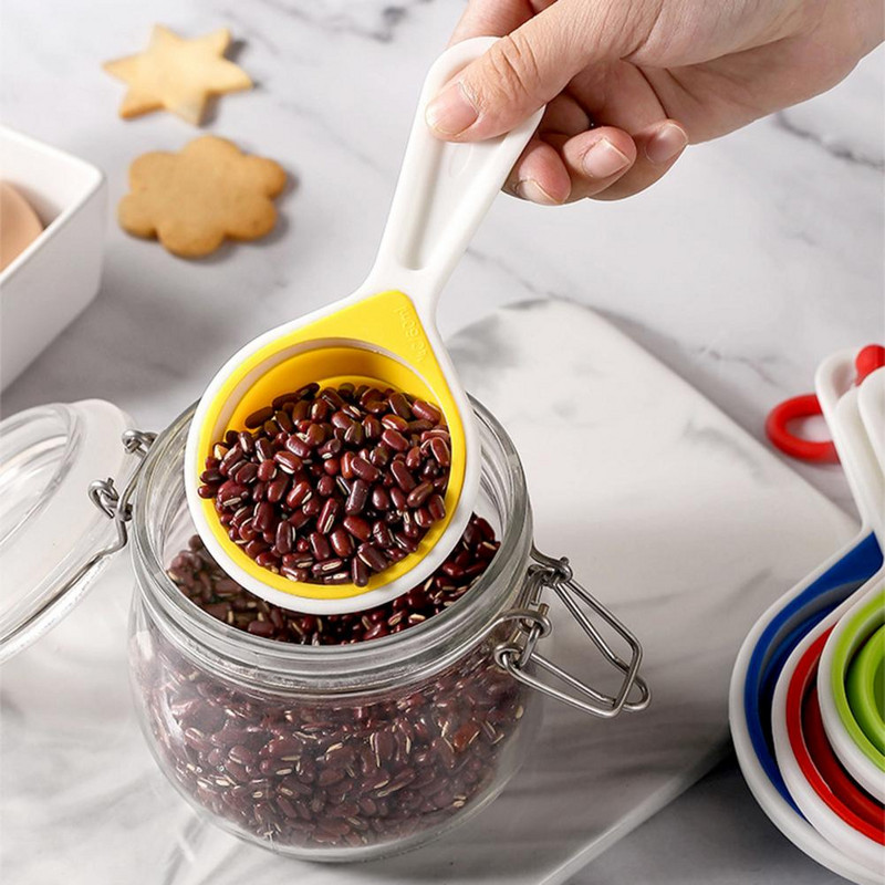 Prijenosni set mjernih žlica od 4 komada, praktičan i dobar prihvat Lagana sklopiva mjerna žlica Lako skladištenje Pribor za pečenje