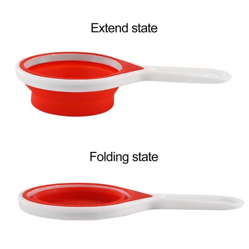 Lagani set mjernih žlica bez BPA od 4 komada, sklopiva mjerna posuda za višekratnu upotrebu, sklopiva za pekarnicu