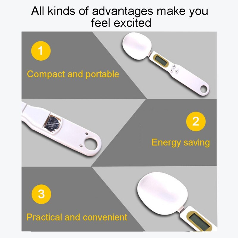 Prijenosni LCD zaslon Digitalna kuhinjska mjerna žlica Elektronička kuhinjska žlica Kuhinjske vage Elektronsko mjerenje težine