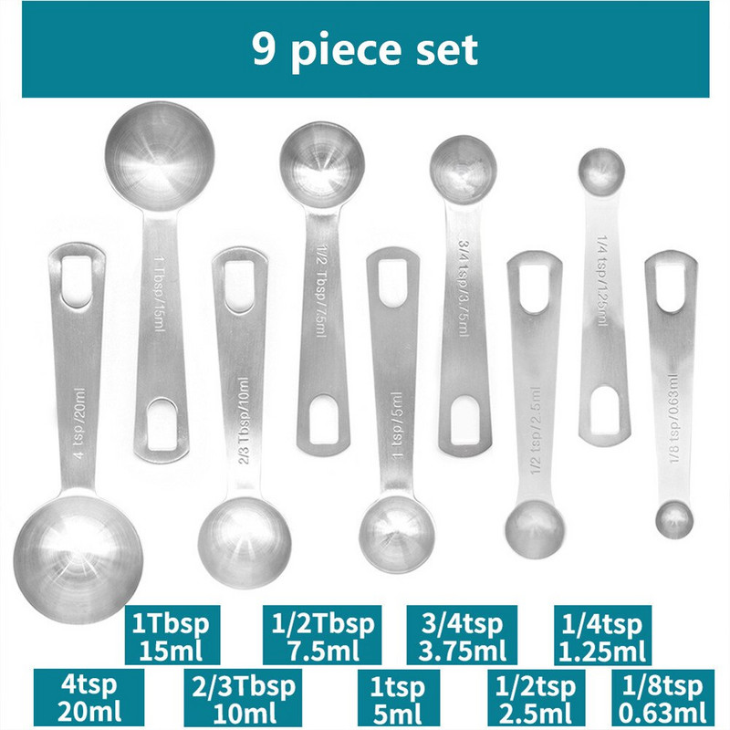 Višenamjenske mjerne žlice Set šalica Izdržljivo posuđe od nehrđajućeg čelika Kuhinjski pribor za pečenje