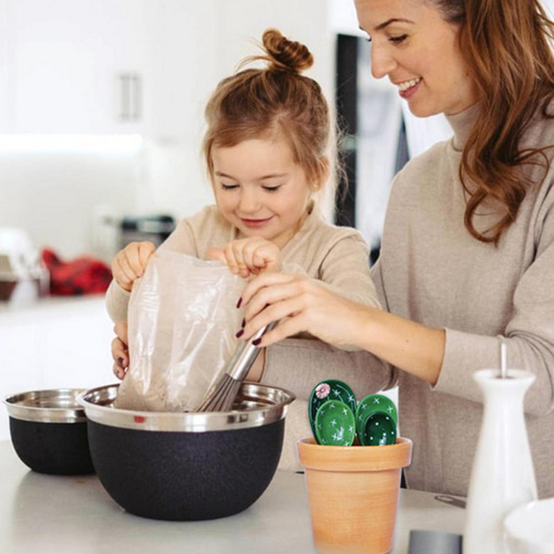 1 set jedinstvene mjerne žličice, keramičke žličice bez mirisa, izdržljive, praktične mjerne žličice jarkih boja, kuhinjski dodatak