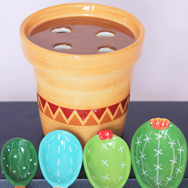 1 set jedinstvene mjerne žličice, keramičke žličice bez mirisa, izdržljive, praktične mjerne žličice jarkih boja, kuhinjski dodatak