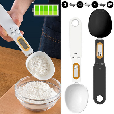 Електронна кухненска везна Лъжица 500g 0,1g LCD цифрова измервателна цифрова везна за брашно за храна за мини кухненска везна за кафе и мляко