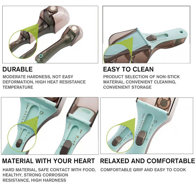 Žlice za mjerenje Kuhinjski dodaci Podesive žlice za mjerenje Plastične vage Pribor za pečenje Prijenosne žlice za mjerenje Kuhinja