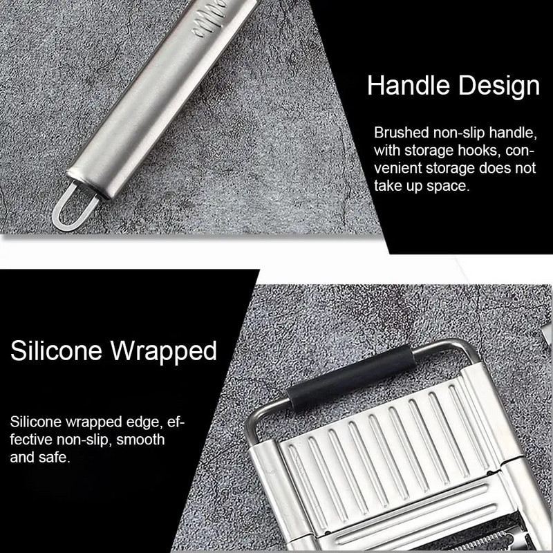 Višenamjenski set za rezanje povrća Sjeckalica za sir i sjeckalica za sir od nehrđajućeg čelika Ručni sjeckalica Rezač za rezanje