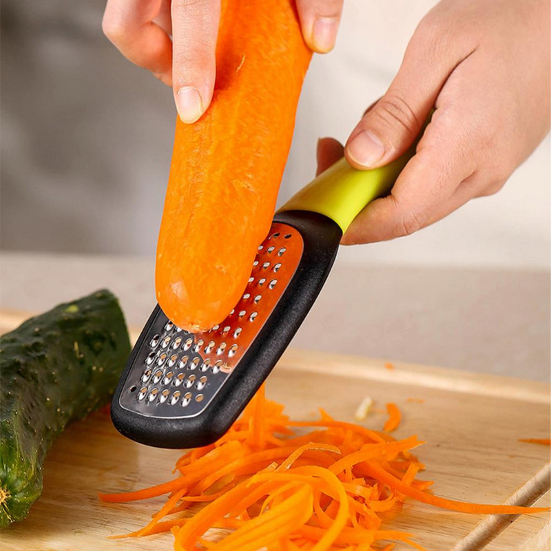 Rezač za povrće, voće, čokoladu, višenamjenski kućni, dugačka ručka, ribež za sir od nehrđajućeg čelika, ručni praktičan alat