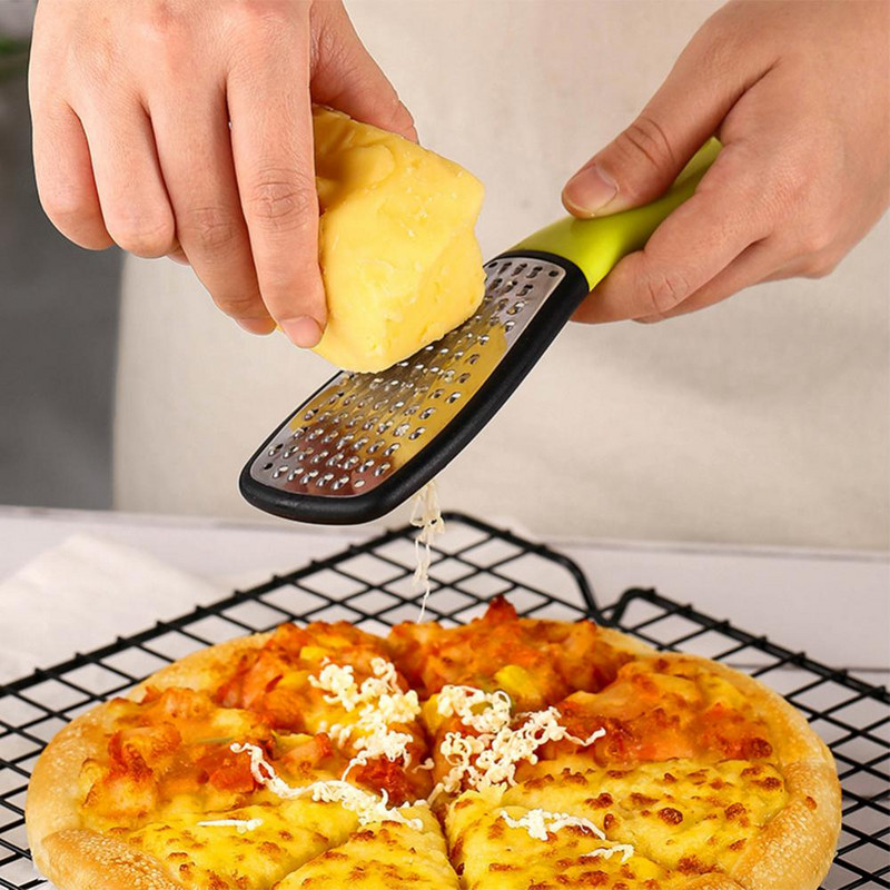 Rezač za povrće, voće, čokoladu, višenamjenski kućni, dugačka ručka, ribež za sir od nehrđajućeg čelika, ručni praktičan alat