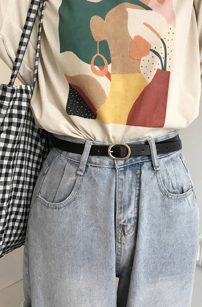 Ženski tanki remen od eko kože