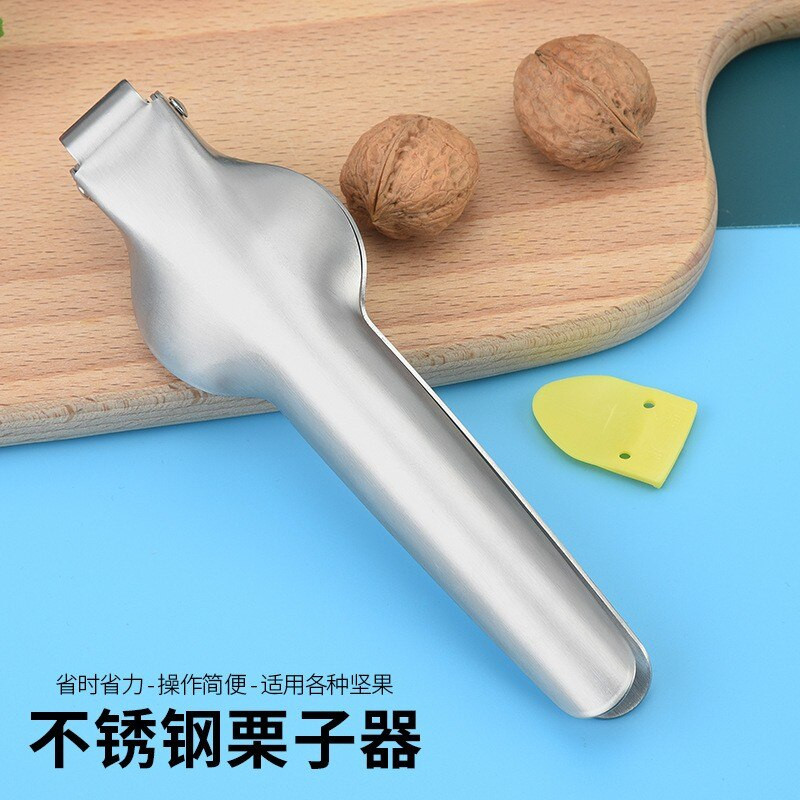 2 u 1 Brzo razbijač oraha od nehrđajućeg čelika Kuhinjski alati Stezaljka za kesten Kliješta za orahe Metalna ljuska za orahe Otvarač za orahe Rezač Naprave
