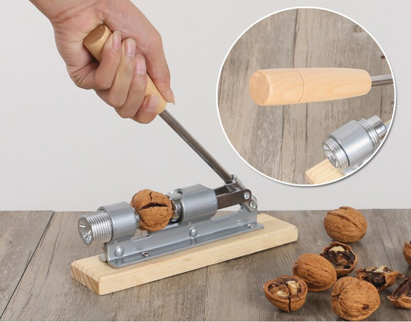 Razbijač oraha od nehrđajućeg čelika Alat za otvarač oraha Kliješta za razbijanje oraha Krckalica za orahe Brzi mehanički otvarač Kuhinjski dodaci