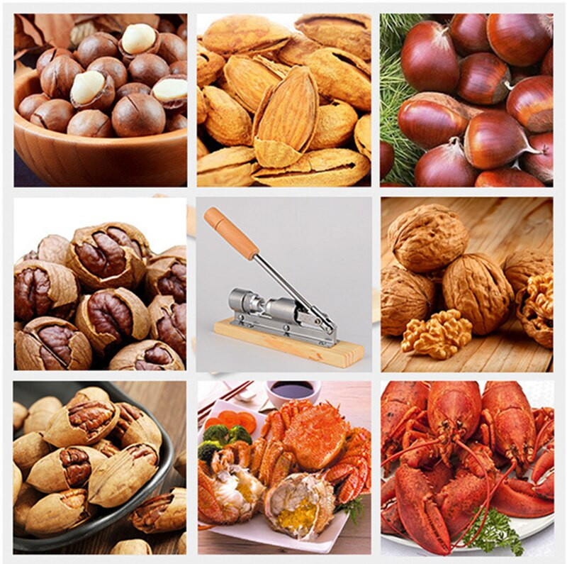 Razbijač oraha od nehrđajućeg čelika Alat za otvarač oraha Kliješta za razbijanje oraha Krckalica za orahe Brzi mehanički otvarač Kuhinjski dodaci