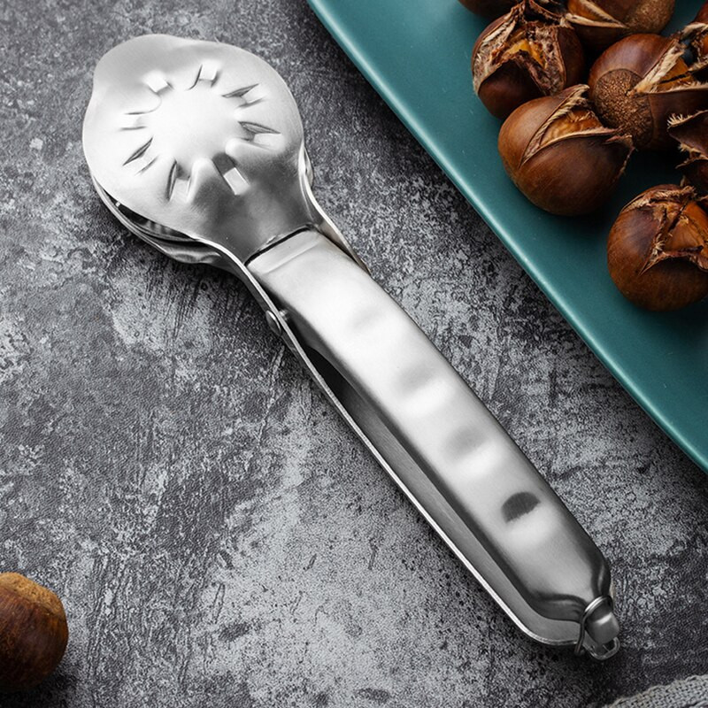 1 kom Kestenjasta kliješta od nehrđajućeg čelika Kliješta za orahe Metalna ljuska za orahe Kuhinjski alat Otvarač za suho voće Rezač Naprave Izdržljiv