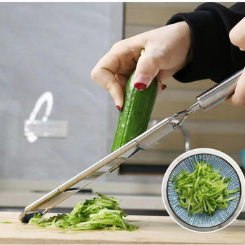 Πολυλειτουργικός κόφτης λαχανικών 4-σε-1 Ανοξείδωτος τεμαχιστής Τρίφτης πατάτας φρούτων Τρίφτης καρότων Αξεσουάρ κουζίνας Gadgets