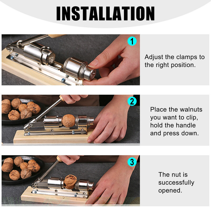 Ručni otvarač za makadamije Orahe Stroj za razbijanje oraha Duty Kreker za lješnjake Kuhinjska stezaljka Alat za kopče