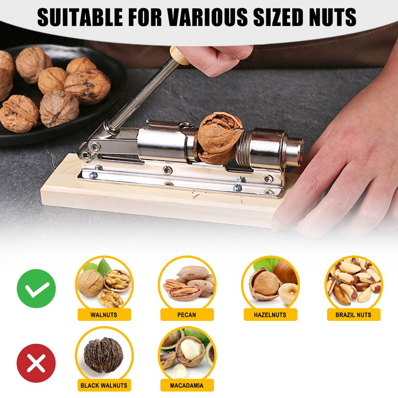 Ručni otvarač za makadamije Orahe Stroj za razbijanje oraha Duty Kreker za lješnjake Kuhinjska stezaljka Alat za kopče