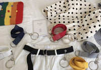 Cureaua de dama din piele ecologica si material textil