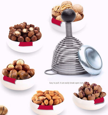 Ανοξείδωτο ατσάλι Creative Nut Cracker Spring Sheller Nutcracker Macadamia Walnut Pecan Αξεσουάρ κουζίνας Gadgets Νέα