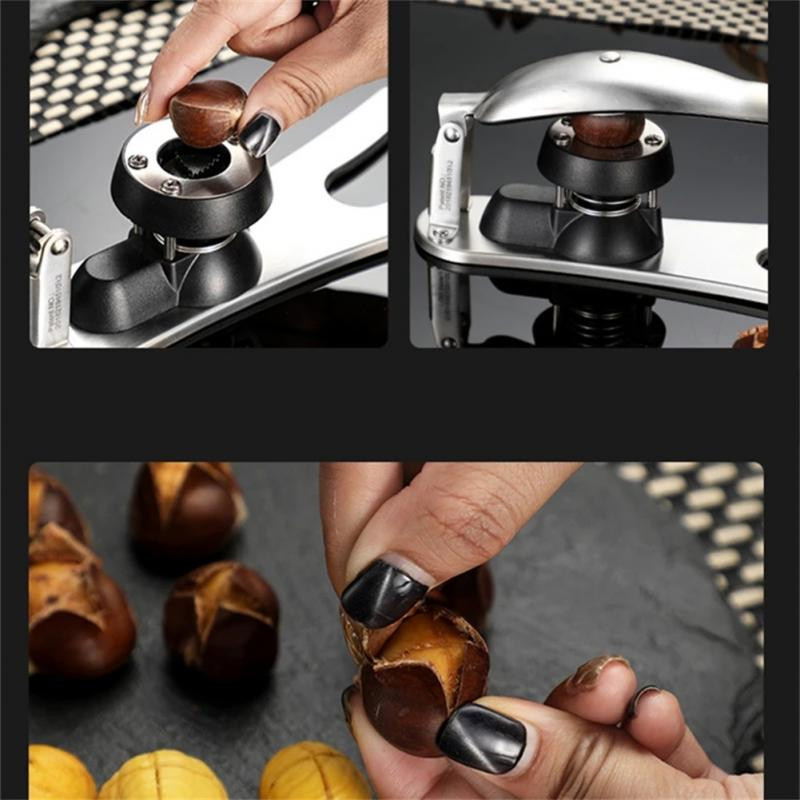 Novi nehrđajući čelik 2 u 1 Quick Chestnut Clip Kliješta za orahe Metalni razbijač oraha Otvarač za orahe za kuhinjske dodatke