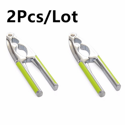 2 kom. Lockalica za orahe od nehrđajućeg čelika Ekološki prihvatljivi kuhinjski alati. Višenamjenska razbijačica oraha. Kliješta za ljuske. Metalni otvarač.