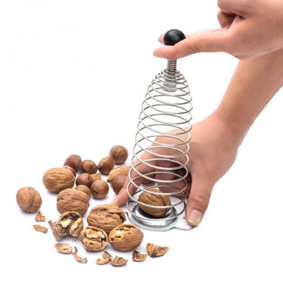 1PC kreativni metalni opružni orašar otvoreni orah artefakt od nehrđajućeg čelika orasi otvoreni profesionalni alati za orahe