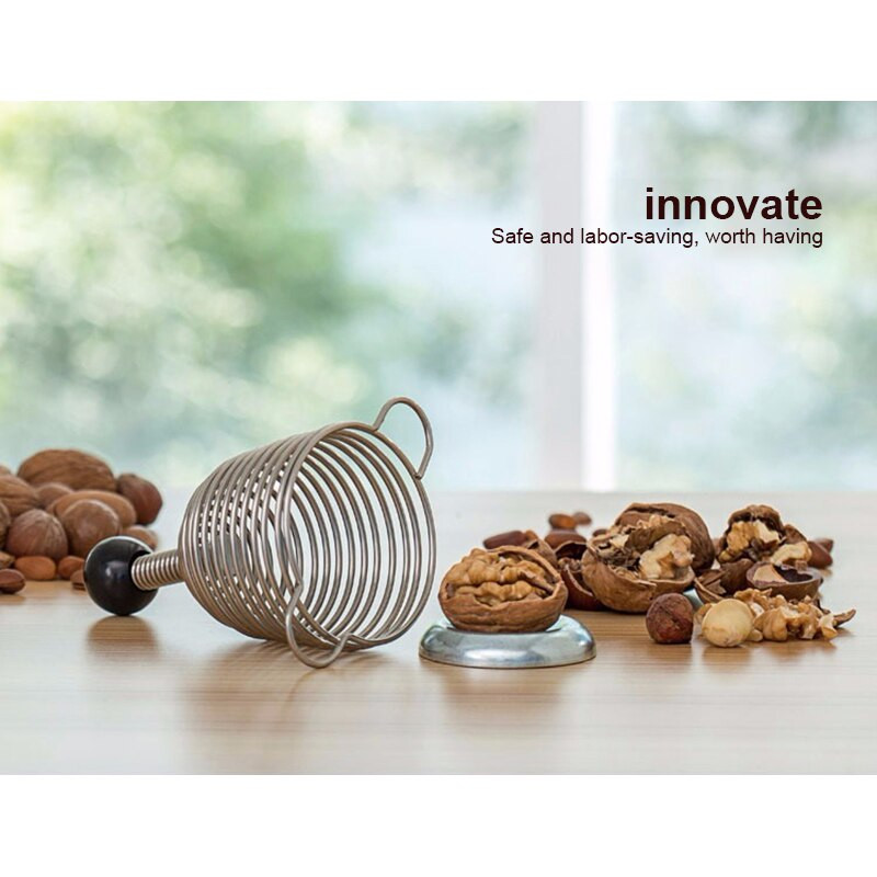 1PC kreativni metalni opružni orašar otvoreni orah artefakt od nehrđajućeg čelika orasi otvoreni profesionalni alati za orahe