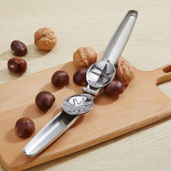 Quick Chestnut Nut Cracker Sheller Πένσα καρυδιάς Μεταλλικό ανοιχτήρι παξιμαδιών 304 από ανοξείδωτο ατσάλι Εργαλεία κουζίνας