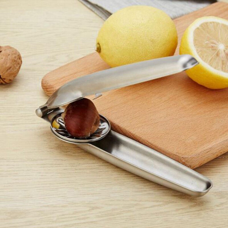 Greitas kaštonų gnybtas Riešutmedžio laužytojas Graikinių riešutų replės Metalinis riešutų atidarytuvas 304 nerūdijančio plieno virtuvės įrankiai