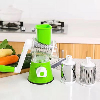 Εγχειρίδιο κοπής λαχανικών Αξεσουάρ κουζίνας Τρίφτης λαχανικών 3 σε 1 Στρογγυλός κόφτης πατάτας Spiralizer Home Gadget Εργαλείο