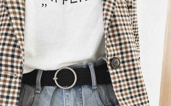 Tekstilni ženski remen dva modela sa metalnom kopčom