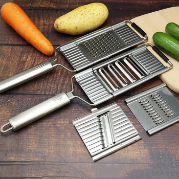 Ανοξείδωτος τεμαχιστής τεμαχιστής φορητός εγχειρίδιο Vegetable Slicer Grater Cutter τεμαχιστής πατάτας Peeler Shredders Αξεσουάρ εργαλείων κουζίνας